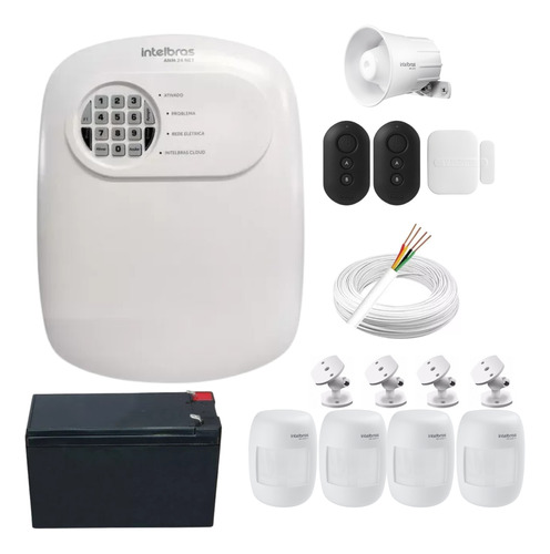 Kit Alarme Anm 24 Net Intelbras Com 1 Magnético + 4 Infra Cf