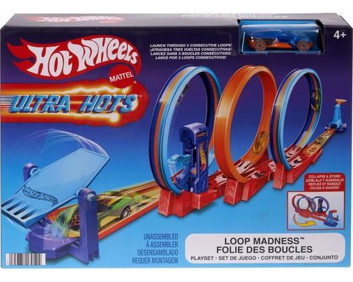 Pista Hot Wheels Carros Ultra Hots Loop Madness