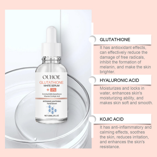 Tratamiento Facial Hidratante E Iluminador Con Glutatión Kój
