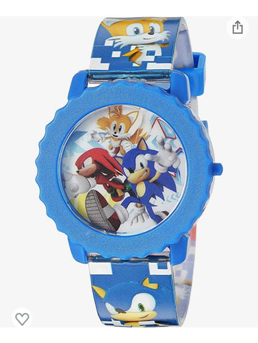 Reloj Sonic The Hedgehog , Movimiento De Cuarzo,