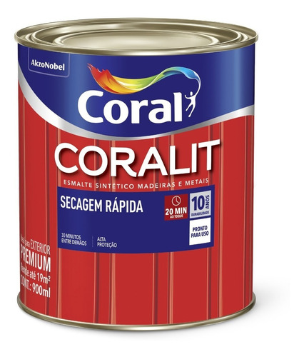 Esmalte Sintético Coralit S R Vermelho Goya Brilho 900ml 