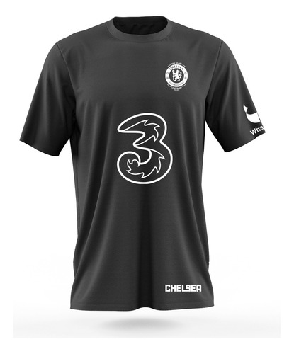 Polera Negra Dryfit Futbol Club Chelsea 2023