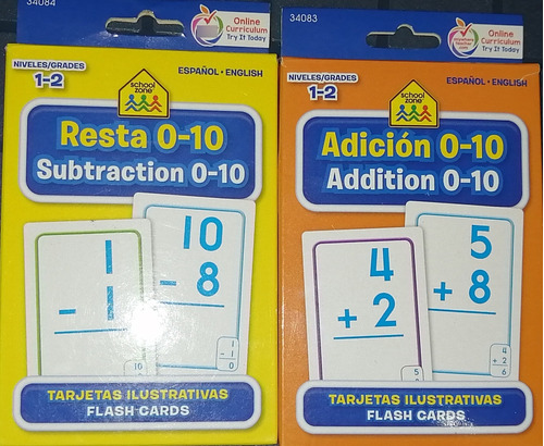 Cartas Educativas Resta Suma Tarjeta Flash Para Matemáticas