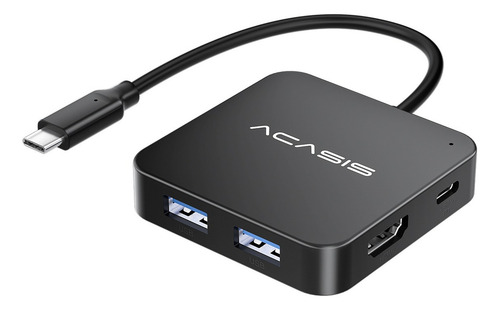 Hub Usb C 6 En 1 Adaptador Multipuerto Para Macbook ProiPad Color Negro