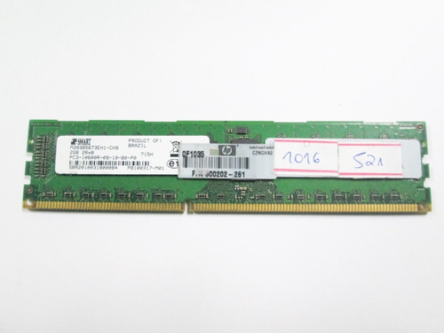 Memória Servidor Smart Ecc Dimm 2gb 2rx8 Pc3-10600r