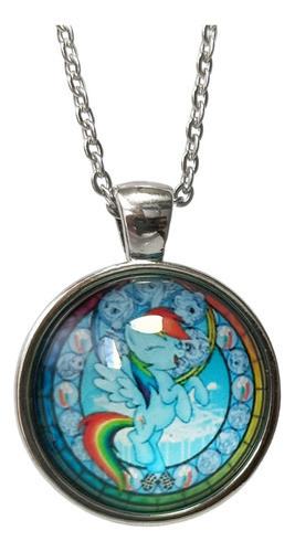 Colgante Collar Crystal Little Pony Unicornio Cadena Acero 