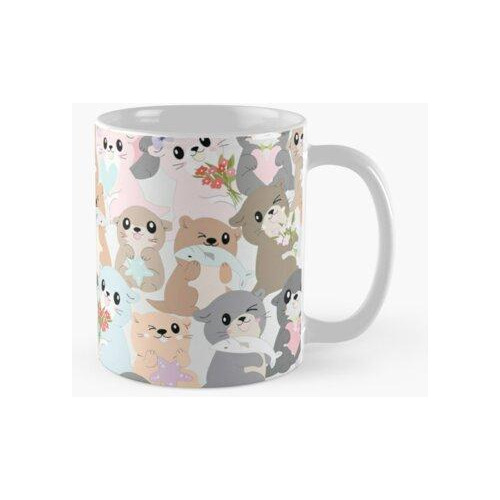 Taza Nutrias Lindas De Dibujos Animados Calidad Premium