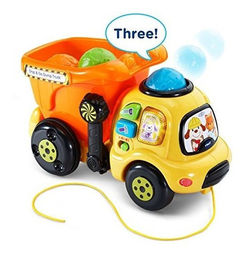 Imagen 3 de 6 de Vtech Drop And Go Dump Truck Exclusivo De Amazon, Naranja