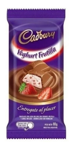 Chocolate Cadbury Frutilla 80 Grms *golosinas Del Sur*