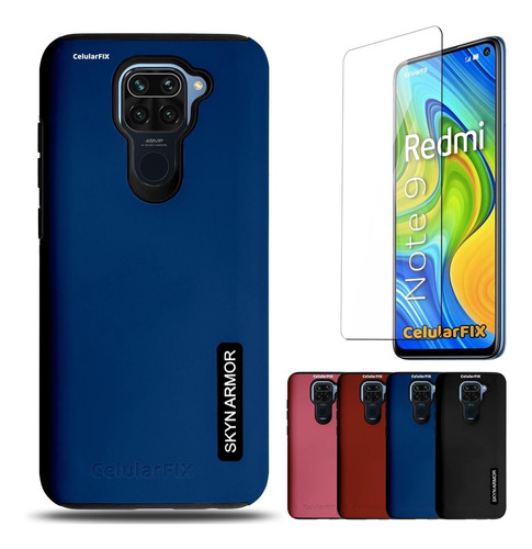 Funda P/ Xiaomi Redmi Note 9, New Case Skyn Armor + Mica