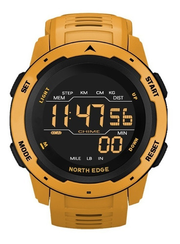 Reloj Digital North Edge Mars Podómetro Contador Calorías