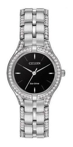 Efe2060-53e Reloj Citizen Eco Drive Mujer Plateado/negro