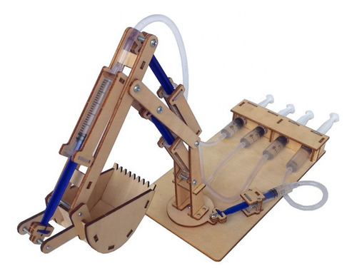 Excavadora Hidráulica Brazo Robot Jeringas Kit Educativo Diy