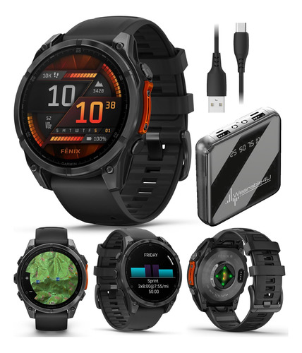 Wearable4u Garmin Fenix 8 - Reloj Inteligente Gps