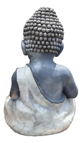 Buda Hindú Meditando Reposando Textura Nacar Brillos 64cm