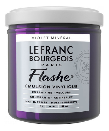 Tinta Acrílica Flashe Lefranc 125ml S1 826 Mineral Violet