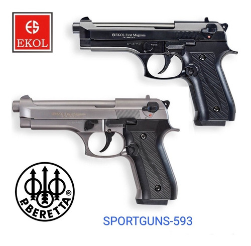 Imagen 1 de 8 de Pistola Traumatica Ekol Firat Magnum Beretta 92fs 9mm P.a.