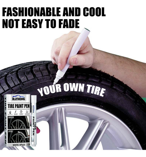 Rotulador De Neumáticos Con Letras Para Coche, Color Blanco,