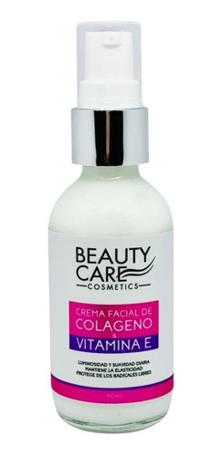 Imagen 2 de 4 de Crema Facial Colágeno Puro Y Vitamina E 60ml Beauty Care
