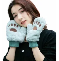 Comprar En Stock Abfa Shop Guantes Manoplas Kawaii Gato Huella Verde