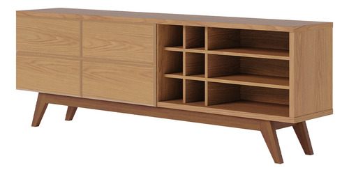 Rack Para Sala Estar Tv 180cm Makai C04 Freijó