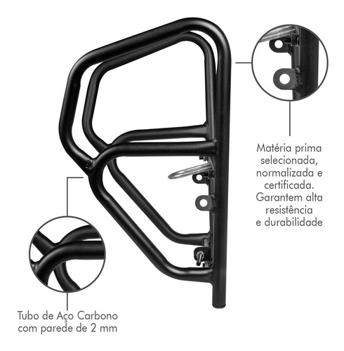 Imagem 8 de 10 de Protetor Motor Carenagem Com Pedaleira Ybr 125 Factor 125