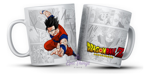 Caneca Porcelana Geek Anime Dragon Ball Z Gohan