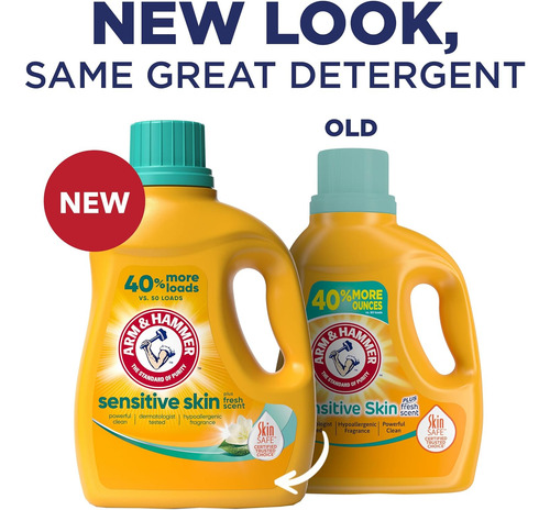 Arm & Hammer Sensitive Skin - Detergente Líquido, 105 Oz