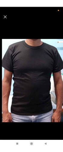 Playera Manga Corta Talla G Tela Shifon 100% Algodón Colon N