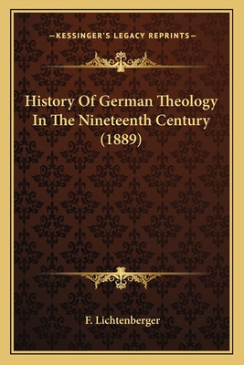 Libro History Of German Theology In The Nineteenth Centur...