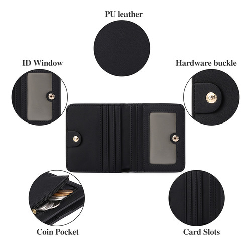Para Cartera Corta For Mujer, Monedero Fino Con Ranura For