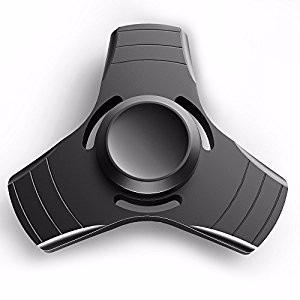 Fidget Spinner Metalico Antiestres Negro Con Estuche