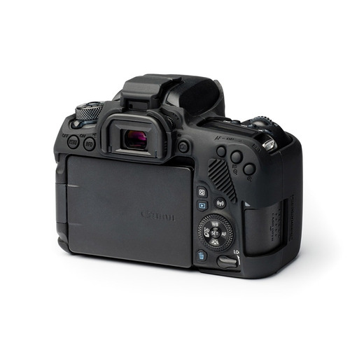 Carcasa Silicon Easycover Negro Canon 77d + Mica Lcd