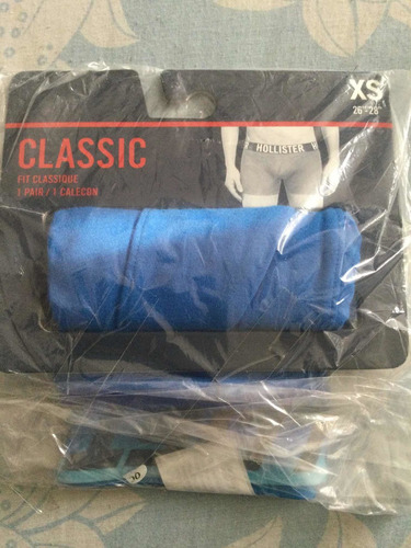 Boxer Hollister Classic Xs Azul Original Nuevo