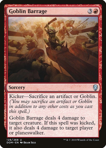 Cartas Magic Goblin Barrage Dominaria Mtg Bsas