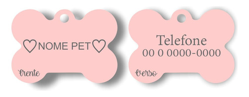 Pingente Identificação Meu Pet Personalizado Nome Telefone 3