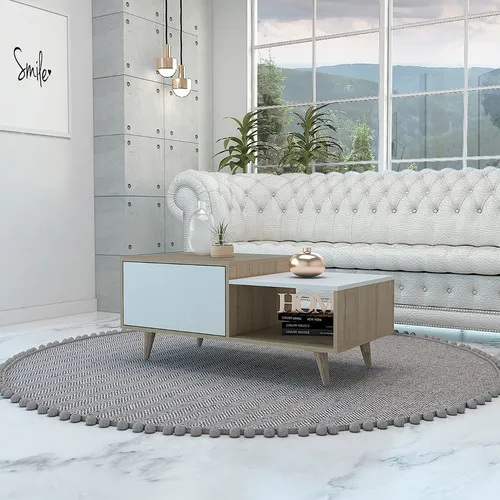 Mesa De Centro Bora- Rovere / Blanco Marquéz