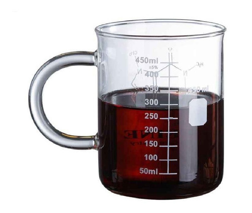 Taza Para Café, Química, Vaso Precipitado Con Agarradera 450