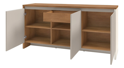 Buffet Casa D Casa D - Cedro/off White Com Acabamento Pintura Uv