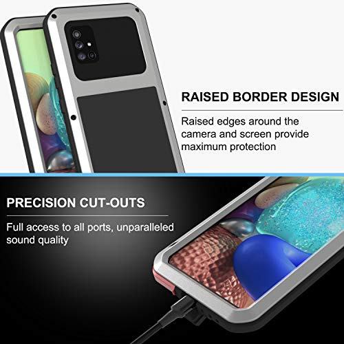 Funda Para Samsung Galaxy A71 5g Metal Y Silicon Gel