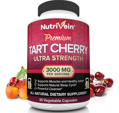 Nutrivein Tart Cherry Capsules 3000 Mg - 90 Pildoras Veganas