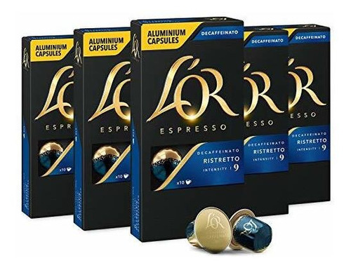 Capsulas L'or Espresso, 50 Capsulas Decaf Ristretto, Capsula