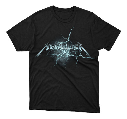 Polera Metallica Black And White