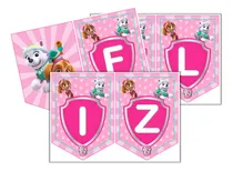 Comprar Kit Imprimible Banderín Skye Y Everest Paw Patrol Cumpleaños