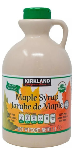 Miel De Maple Orgánico Jarabe De Maple 100% Puro 1 Litro