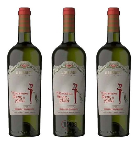 Vino Equilibrista Semillon Chardonnay Pack X3 Unidades