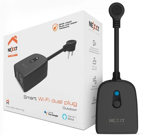 Enchufe Inteligente Nexxt Nhp-o610 Dual Wi-fi Exterior /vc Color Negro