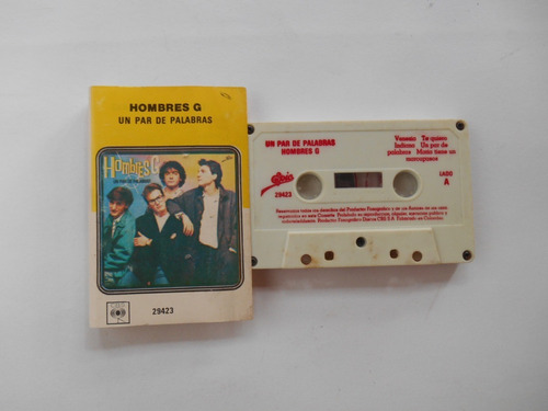 Hombres G Un Par De Palabras Casete Edición Colombia 1986