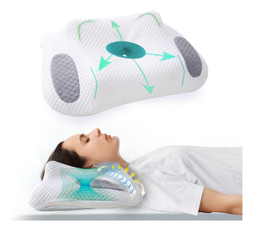 Me-la Almohada Cervical Para Aliviar El Dolor De Cuello, Al.