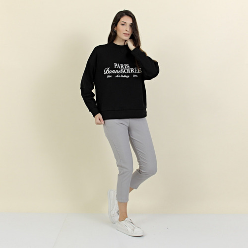 Buzo Oversize Con Bordado Paris